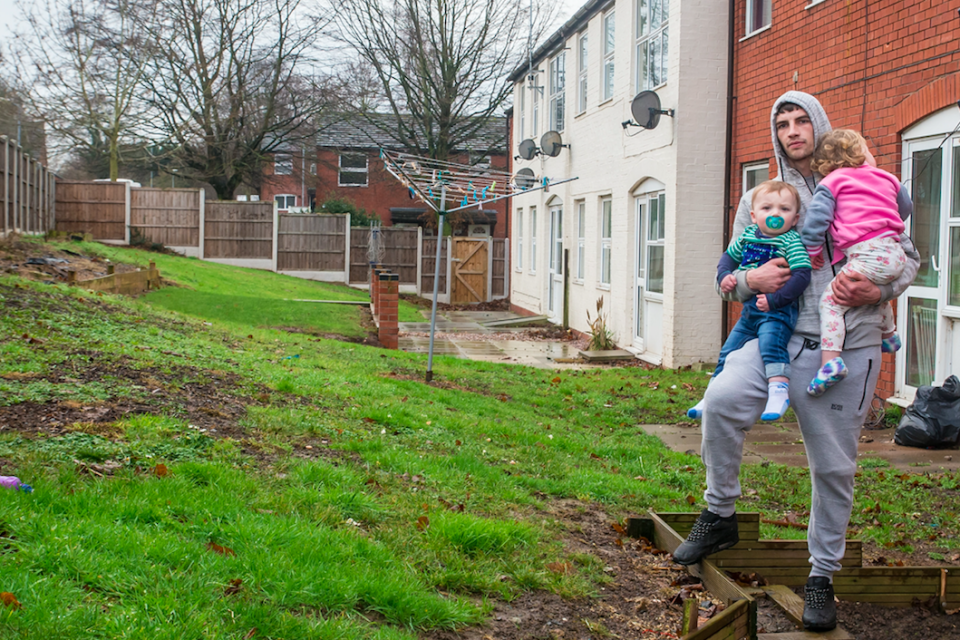 <em>Ben said he had to install a 3ft picket fence at the property in a bid to stop his neighbour’s dogs from defecating on the lawn (SWNS)</em>