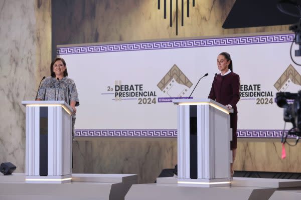 Claudia Sheinbaum y Xóchitl Gálvez discutieron del lago de Texcoco en el segundo debate presidencial Foto: Cuartoscuro