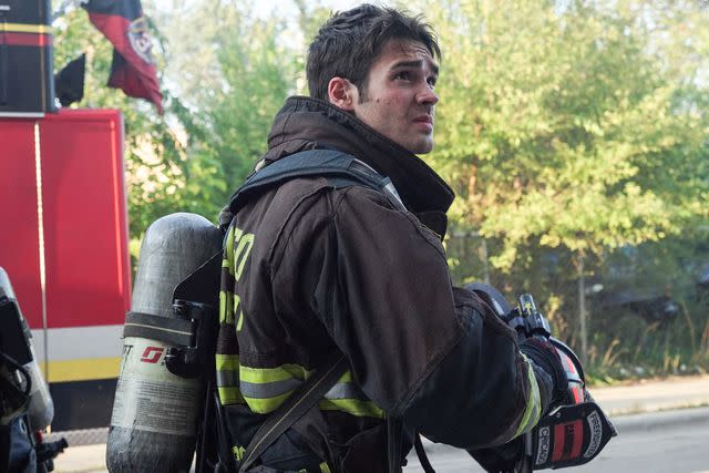 <p>Elizabeth Morris/NBCU Photo Bank/NBCUniversal via Getty</p> Steven R. McQueen on Chicago Fire