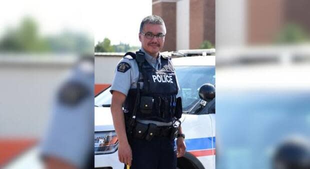 A photo of Bernie Herman taken after a traffic blitz in Prince Albert, Sask., in August 2020. Herman is charged with first-degree murder in the death of Braden Herman.