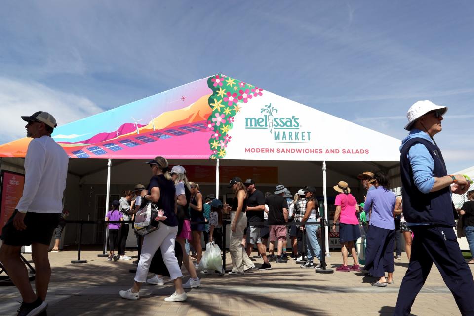 Melissa's Market is a favorite for many during the BNP Paribas Open at the Indian Wells Tennis Garden in Indian Wells, Calif., on Wednesday, March 8, 2023.