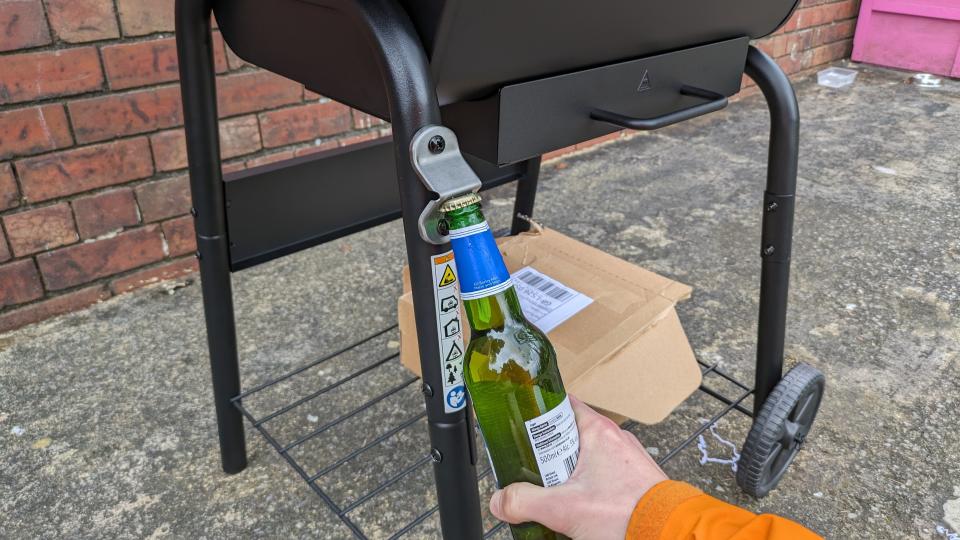 Char-Broil gets bonus points for this integrated bottle opener.