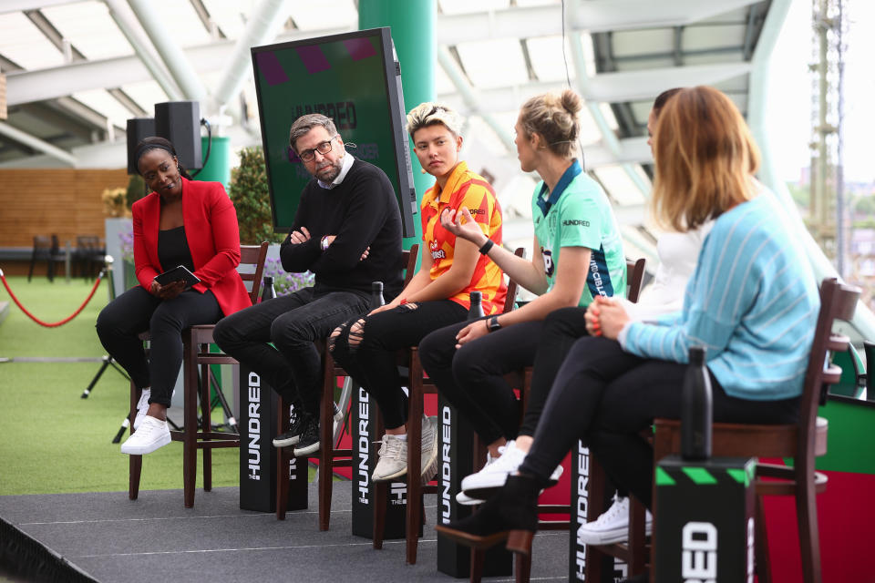 Georgia Adams speaks at A Catalyst For Parity In Sport's panel event