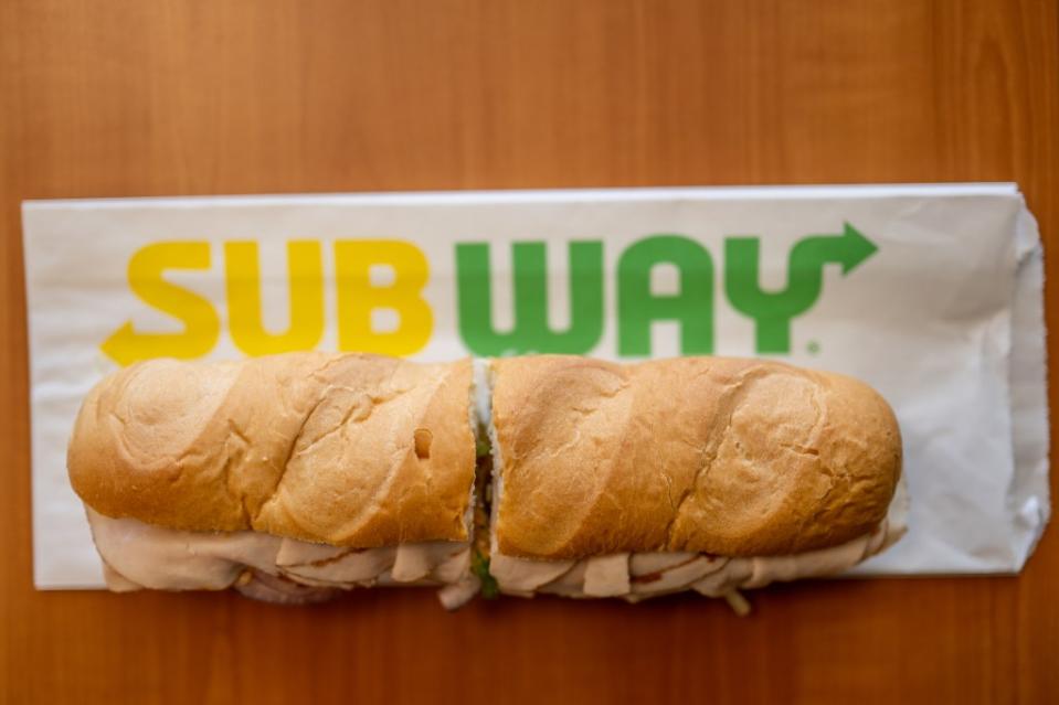 Subway has been lauded for its abundance of veggies and minimal sauce. Getty Images