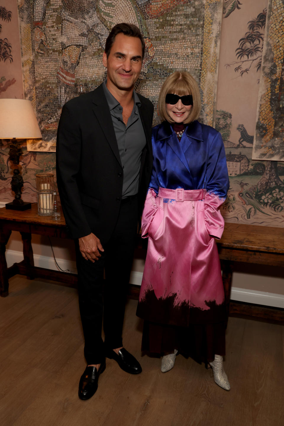 Roger Federer and Anna Wintour
