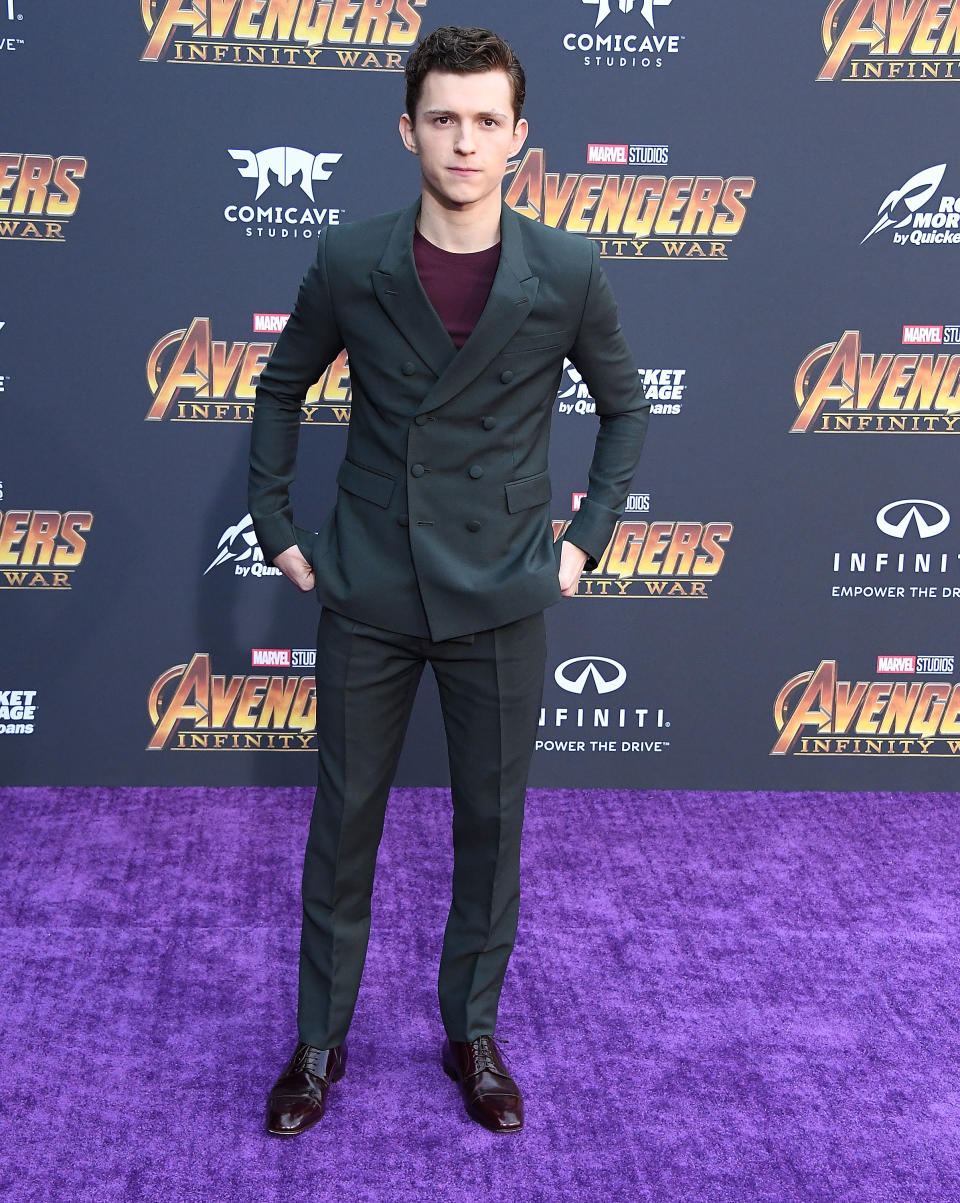 Tom Holland at the LA premiere of ‘Avengers: Infinity War’