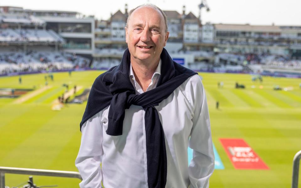 Daily Telegraph Features Cricket commentator Jonathan Agnew, also a former professional cricketer. Photographed at the Oval, London . 9 June 2023