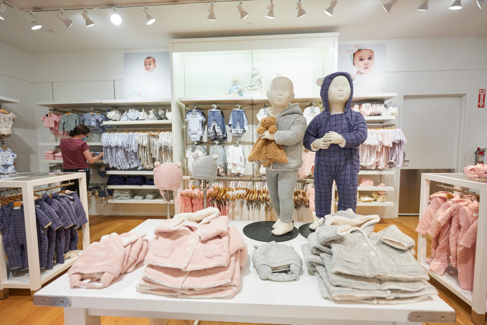 Both the Gap, shown here, and Old Navy brands had softness in the baby category during the quarter.
