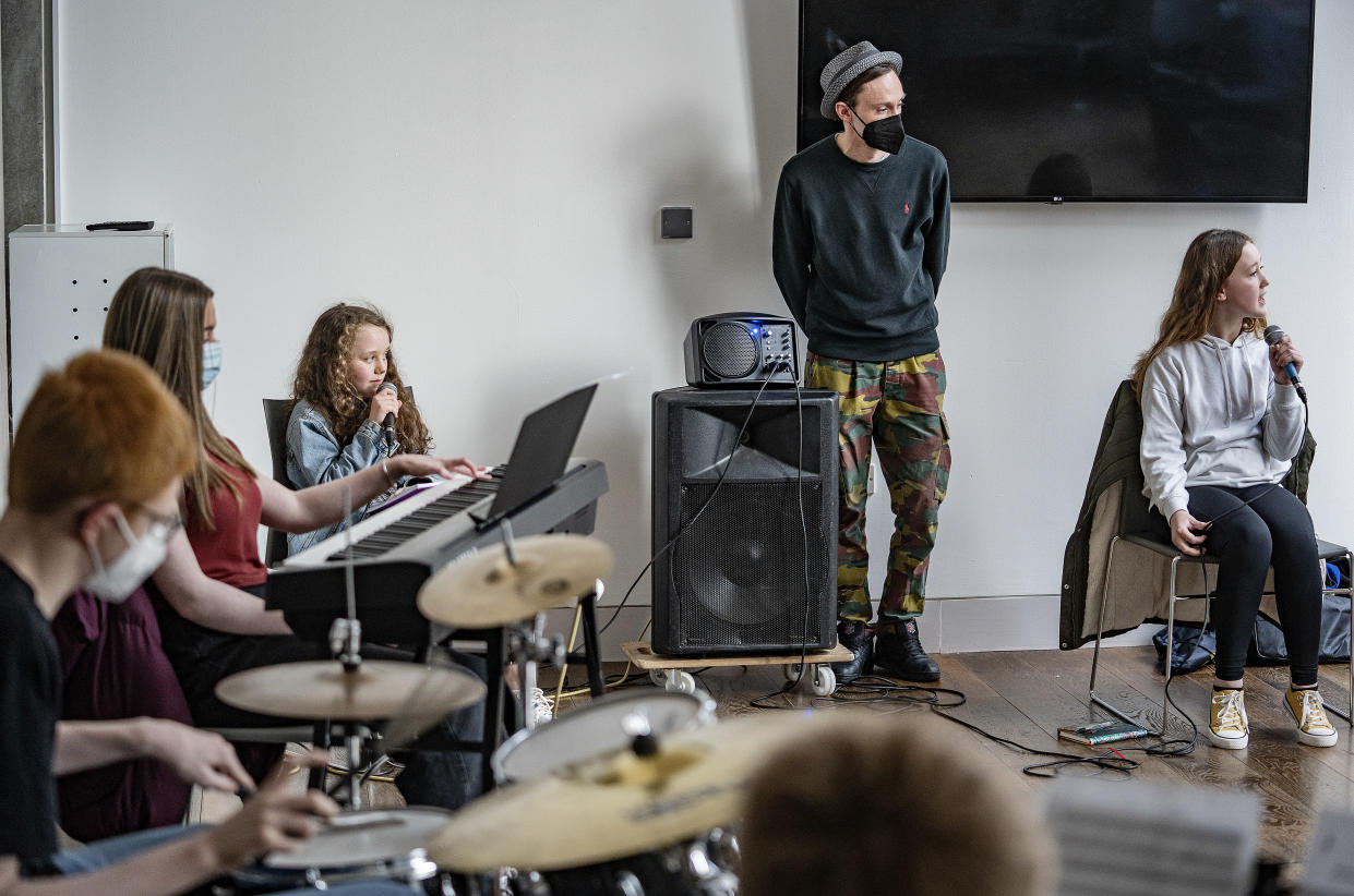 David Lyttle with the Jazz Juniors ensemble (Arts Council NI/PA)