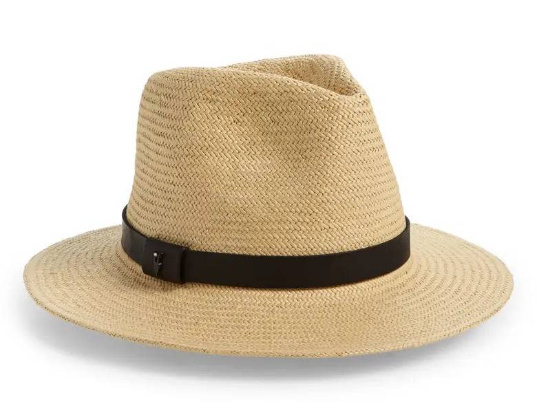 Allsaints ramskull straw fedora