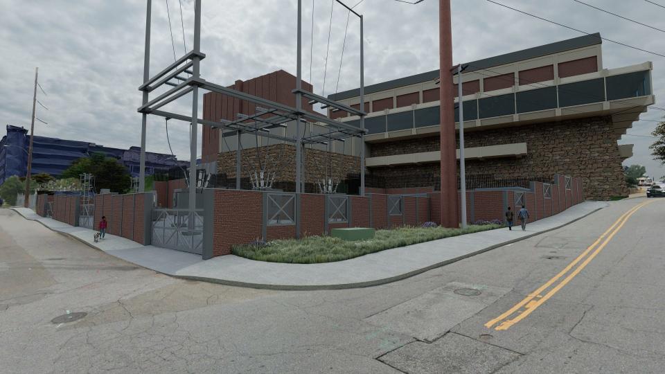 Concept images of the Rankin Avenue substation rebuild as seen from the corner of Rankin Avenue and Hiawassee Street.