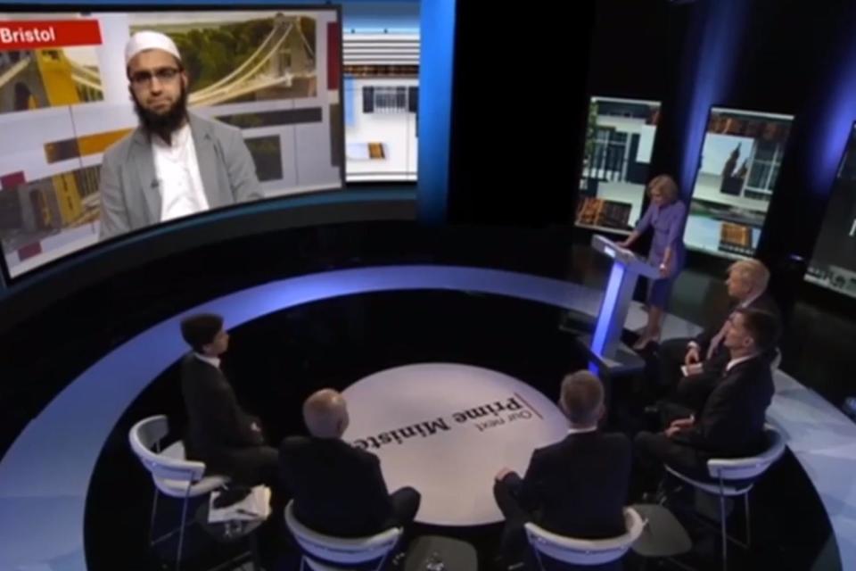 The Conservative candidates were asked questions by Imam Abdullah Patel