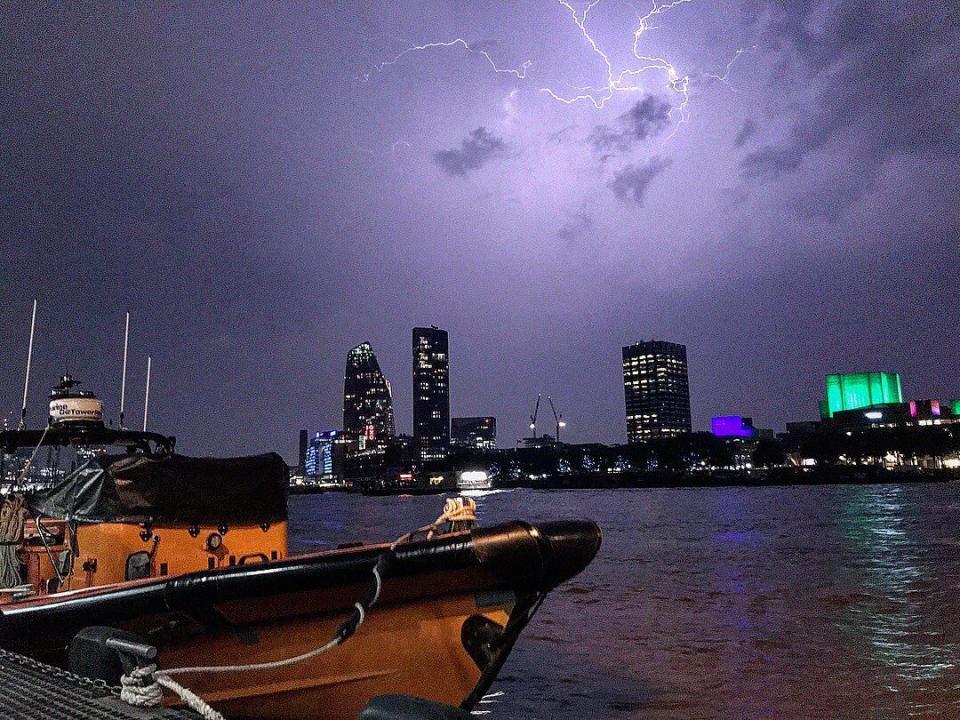 There were dramatic scenes as lightning strikes hit the UK in the ‘mother of all thunderstorms’