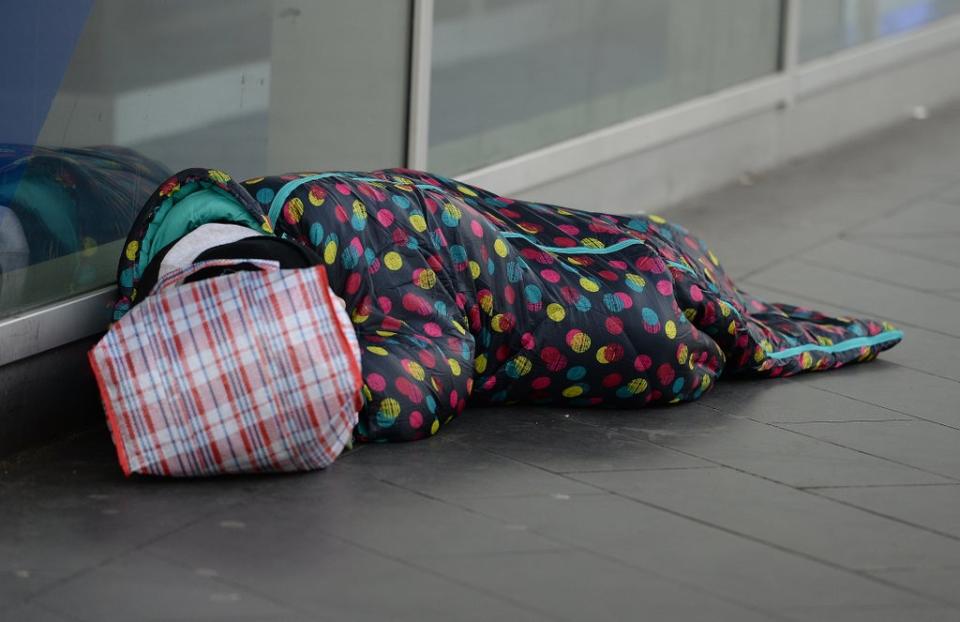 John, who is homeless and has been living on the streets, in Victoria, London (Nick Ansell/PA) (PA Archive)