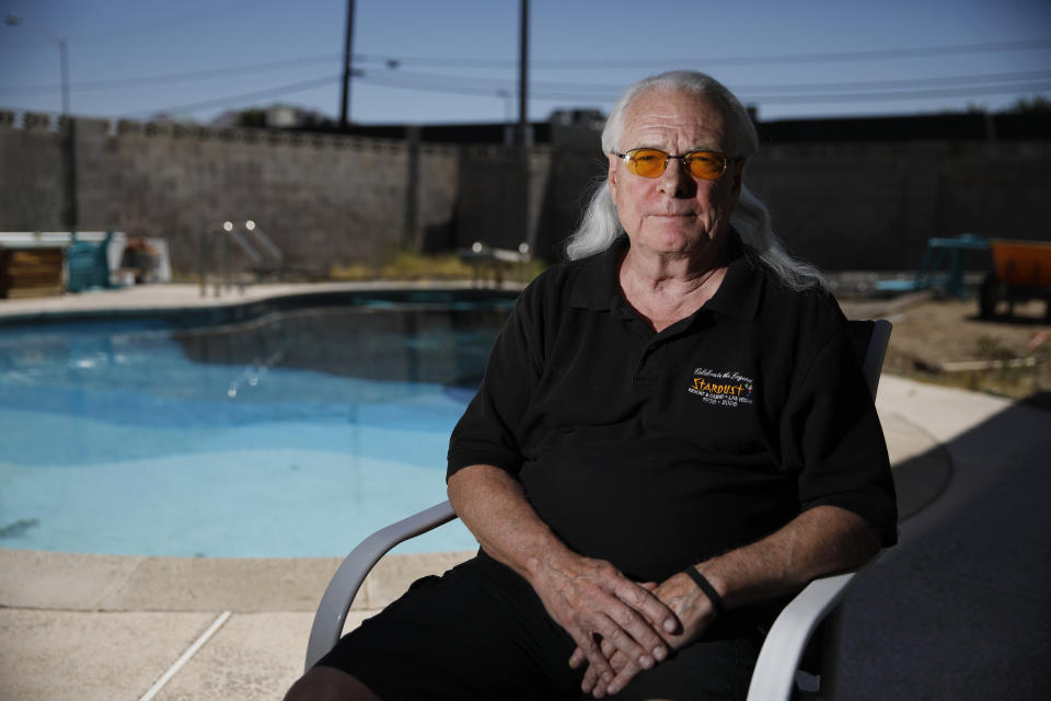 Ward Black poses for a portrait Thursday, June 11, 2020, in Las Vegas. Black, a University of Michigan gymnast on the school's 1970 national championship team, says it was "an open secret" that a team doctor sexually abused athletes at the school. (AP Photo/John Locher)