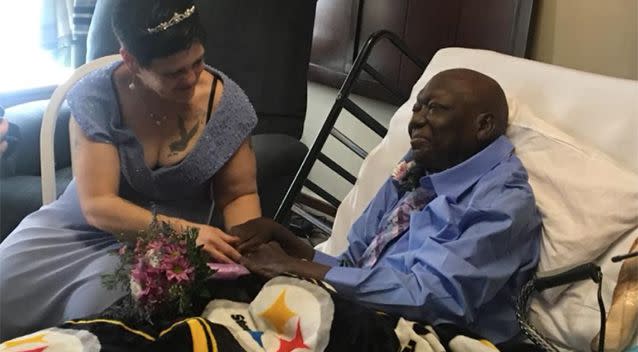 The couple married in a beautiful service. Source: WNEP