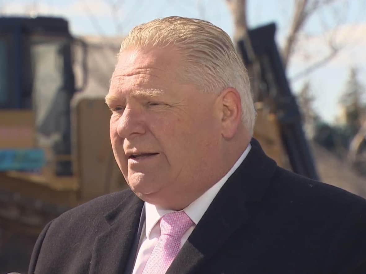 Premier Doug Ford made the official announcement of the expansion along the Yonge North Subway Extension at a news conference Wednesday. (CBC - image credit)