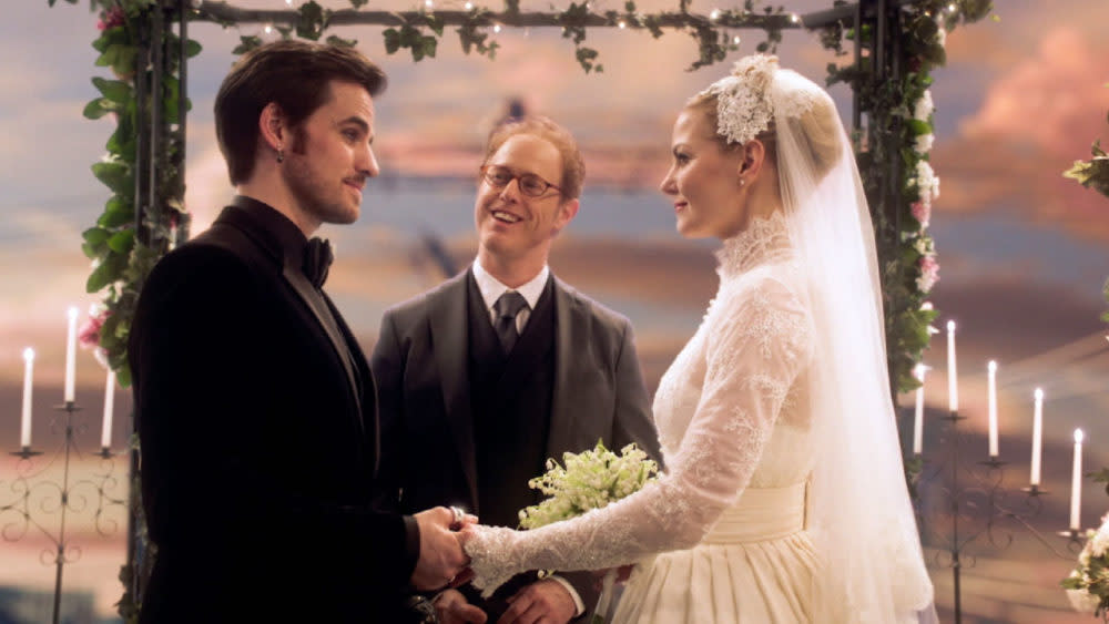 Don’t worry, Captain Swan shippers, Hook and Emma are still married during “Once Upon a Time” Season 7