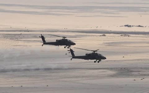  Egyptian Army's helicopters join the assault - Credit: Reuters