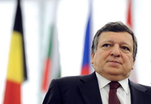European Commission President Jose Manuel Barroso attends a debate at the plenary session of the European Parliament in Strasbourg, France. Barroso has called for a financial transactions tax and the creation of eurobonds to fix an economic crisis he termed the EU's biggest challenge ever