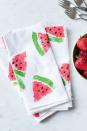 <p>All it takes is a sponge and paint to make these pretty napkins you can use on Mother's Day.</p><p><strong>Get the tutorial at <a href="https://thesweetestoccasion.com/2015/07/diy-watermelon-print-napkins/" rel="nofollow noopener" target="_blank" data-ylk="slk:The Sweetest Occasion" class="link ">The Sweetest Occasion</a>.</strong> </p>