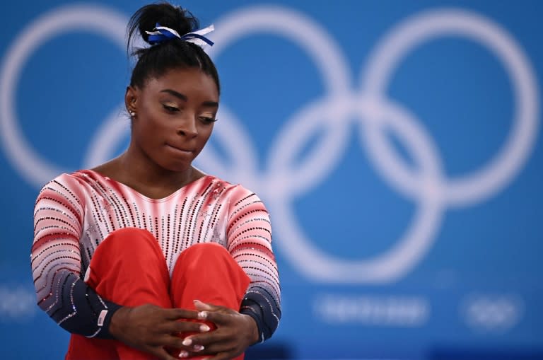 American gymnast Simone Biles opened up about her struggles at the Tokyo Games (Lionel BONAVENTURE)