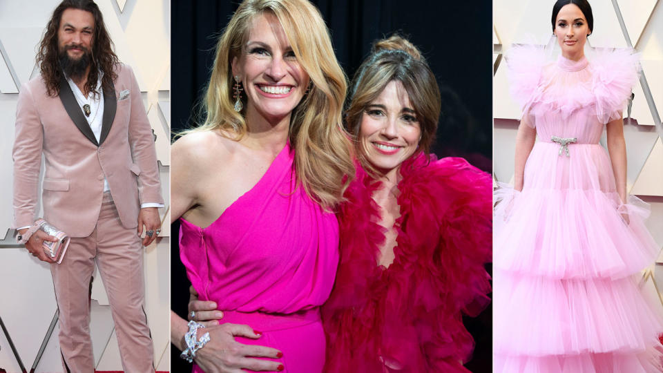 The sea of pink at this year’s Oscars. Photo: Getty