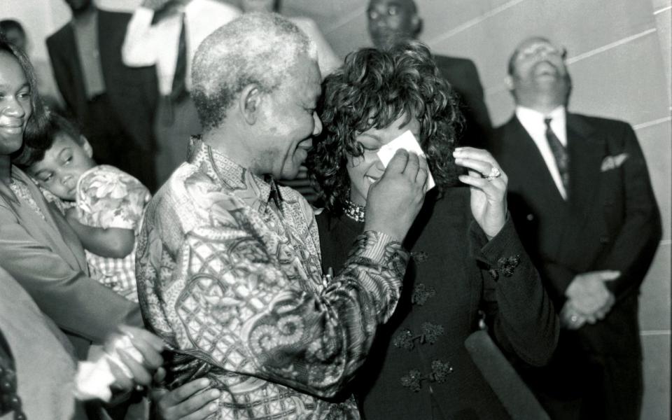 Whitney Houston und Nelson Mandela
