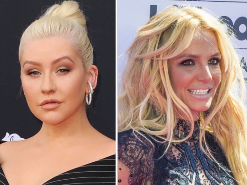 Christina Aguilera (li.) will Britney Spears unterstützen. (Bild: Kobby Dagan/Shutterstock / 2018 Tinseltown/Shutterstock.com)