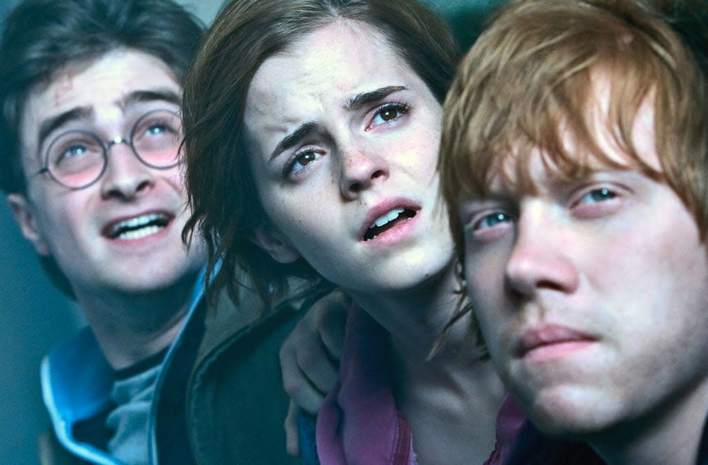 HARRY POTTER AND THE DEATHLY HALLOWS: PART 1  - 2010 Warner Bros film From l: Daniel Radcliffe, Emma Watson and Rupert Grint