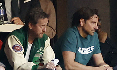 Bradley Cooper watching the game