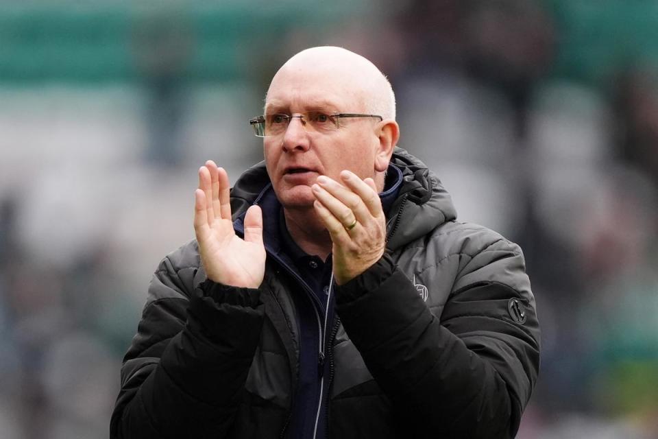 John McGlynn was proud of his Falkirk players after their efforts at Celtic Park. <i>(Image: Andrew Milligan - PA)</i>