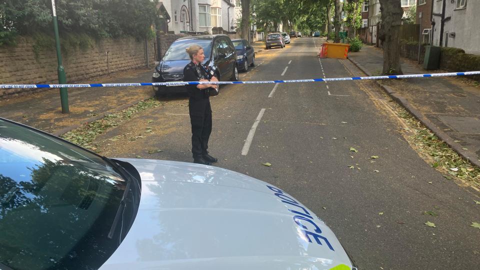 Police cordon in Lenton