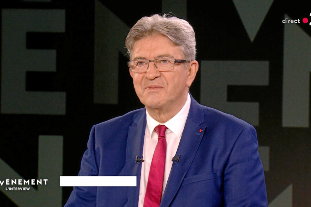 Jean-Luc Mélenchon sur France 2, le 24 juin 2024 (capture d'écran).  - Credit:France 2