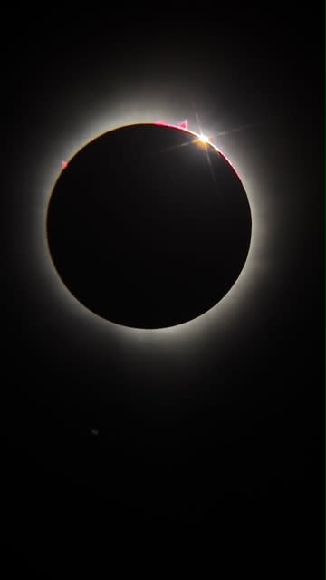 View of the April 8 eclipse from a telescope in Georgetown, Texas. (Courtesy: Jakob Regino)