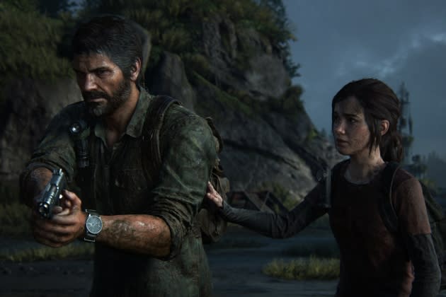 Joel (Troy Baker) and Ellie (Ashley Johnson) must fight for survival. - Credit: [Captured in photo mode]