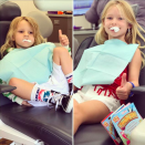 <p>Now that’s something to smile about! “No cavities,” the proud mama boasted of Ace Knute and Maxie Drew. The singer posted this hilarious pic of both her kids in the dentist chair, with cotton stuffed in their mouths. (Photo: <a rel="nofollow noopener" href="https://www.instagram.com/p/BX1CweDA6PG/?taken-by=jessicasimpson" target="_blank" data-ylk="slk:Jessica Simpson via Instagram" class="link ">Jessica Simpson via Instagram</a>) </p>