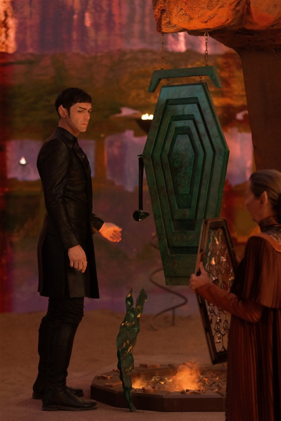 Ethan Peck as Spock in "Star Trek: Strange New Worlds."