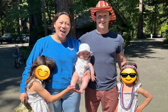<p>Mark Zuckerberg/Instagram</p> Mark Zuckerberg and Priscilla Chan with their three daughters