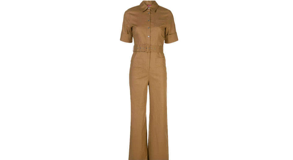 Staud Zavey belted jumpsuit