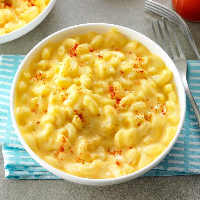 <a href="https://www.tasteofhome.com/article/how-to-make-stovetop-mac-and-cheese/" rel="nofollow noopener" target="_blank" data-ylk="slk:This Mac & Cheese Is the Easy Comfort Food Everyone Needs Right Now;elm:context_link;itc:0;sec:content-canvas" class="link rapid-noclick-resp">This Mac & Cheese Is the Easy Comfort Food Everyone Needs Right Now</a>