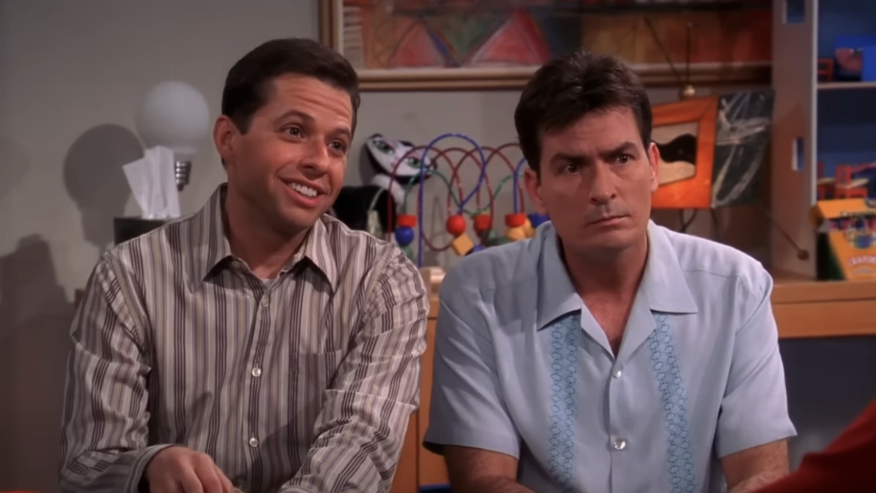  Alan and Charlie Harper in Two and a Half Men. 