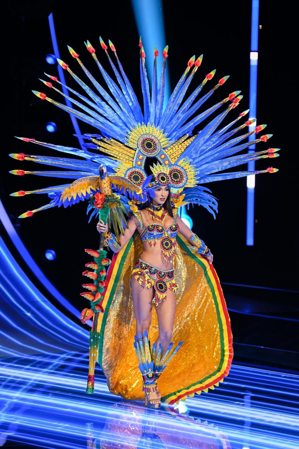 Miss Bolivia 2023 participates in the Miss Universe National Costume Contest.
