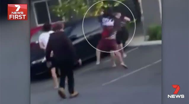The witness who filmed the brawl said it was 