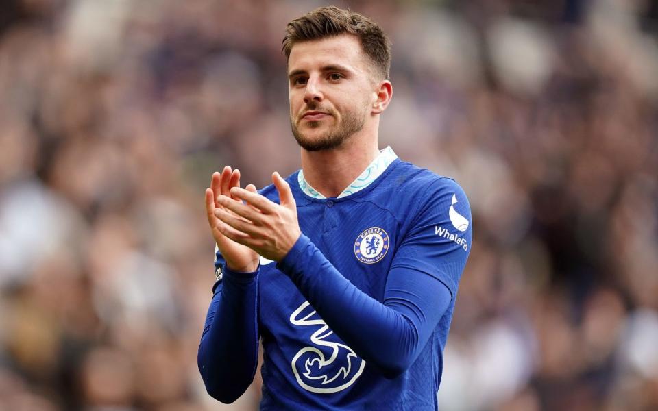 Chelsea's Mason Mount applauds the fans after the Premier League match at the Tottenham Hotspur Stadium, London