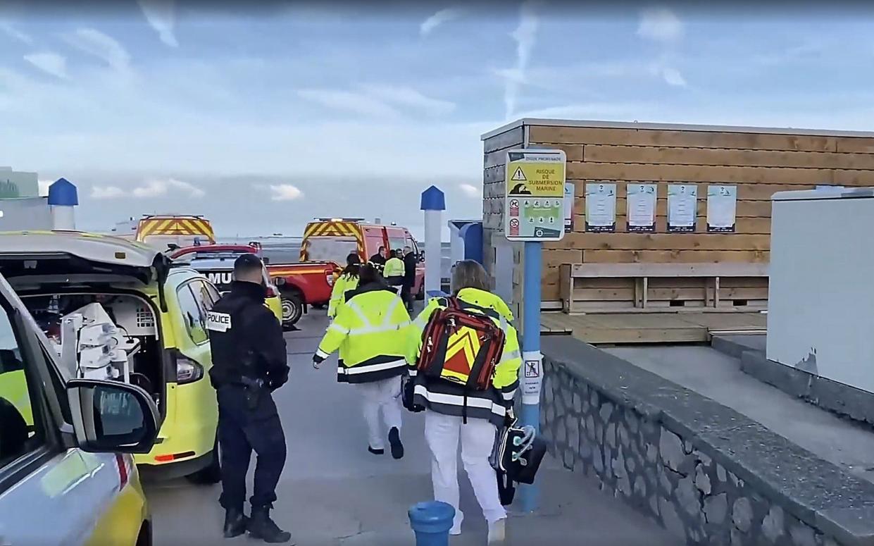 Emergency services gather at Wimereux