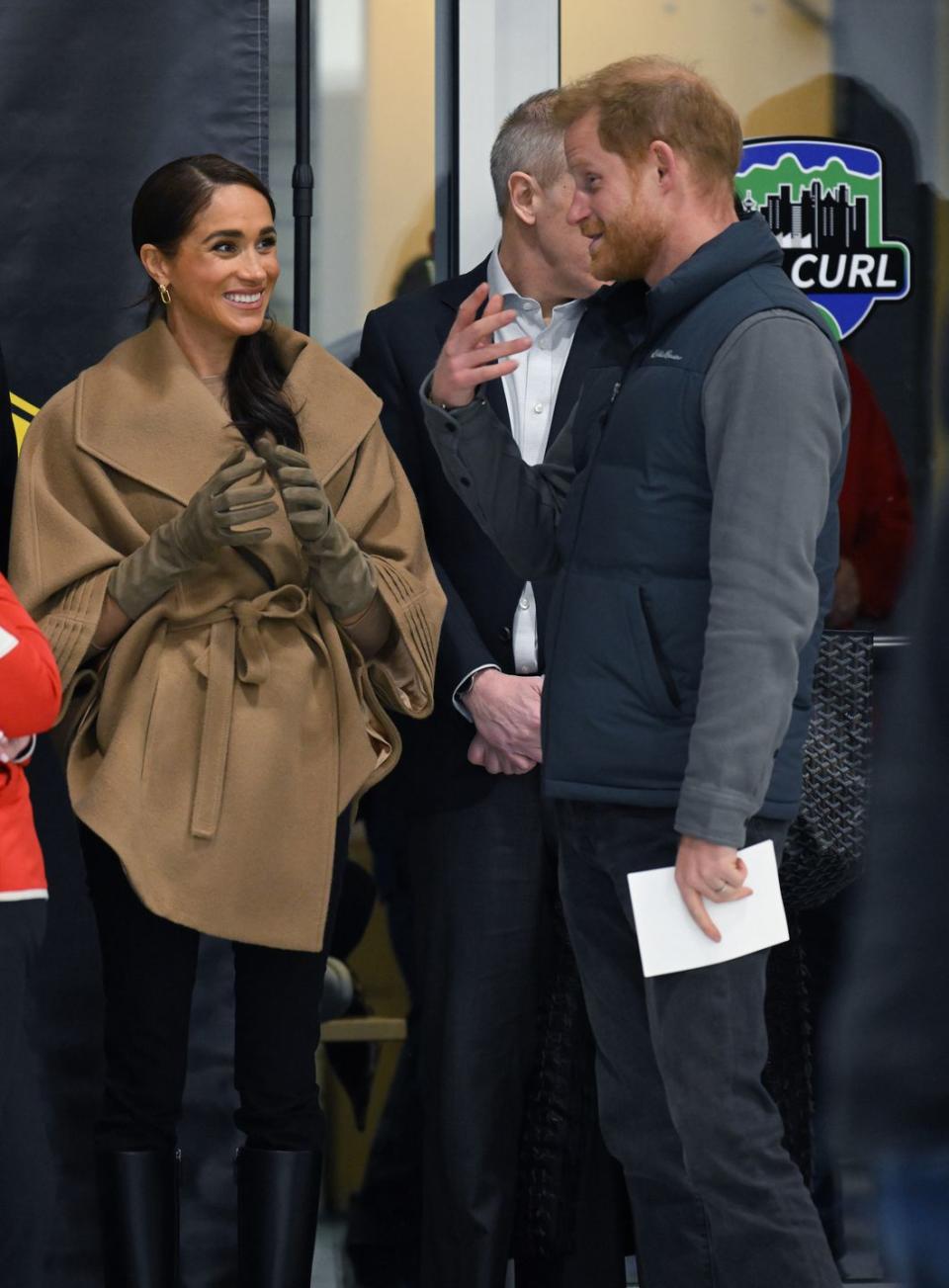 vancouver, canada february 16 prince harry, duke of sussex and meghan, duchess of sussex attend the invictus games one year to go winter training camp at hillcrest community centre on february 16, 2024 in vancouver, canada photo by karwai tangwireimage