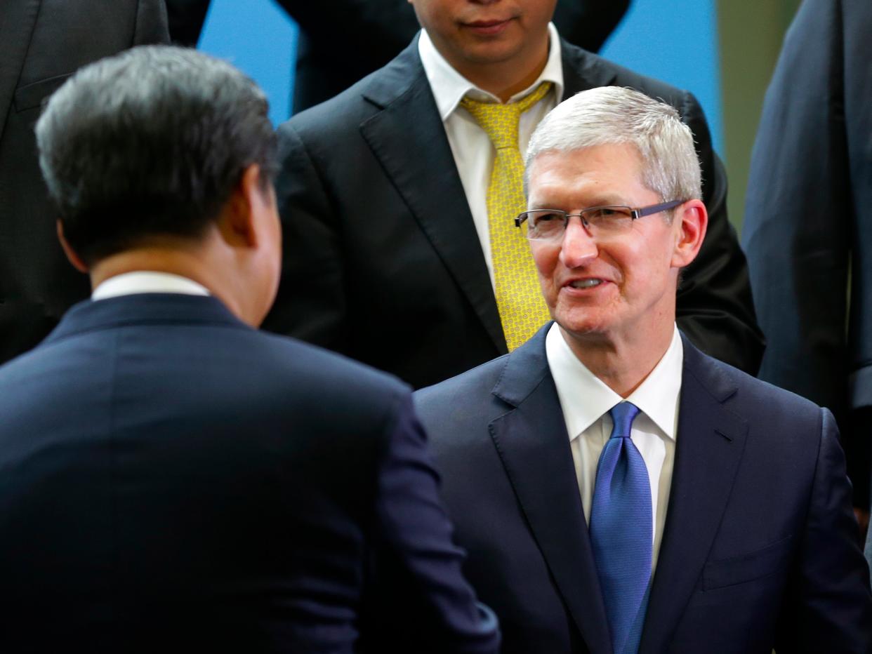 tim cook apple xi jinping china