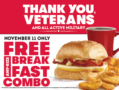 Wendy's Veterans Day offer.