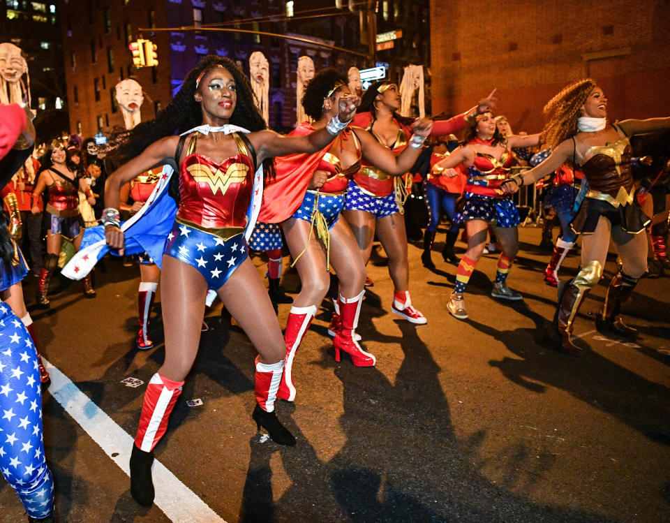 Halloween revelers attend the 44th Annual Village Halloween Parade on Tuesday. (Photo: Dia Dipasupil via Getty Images)